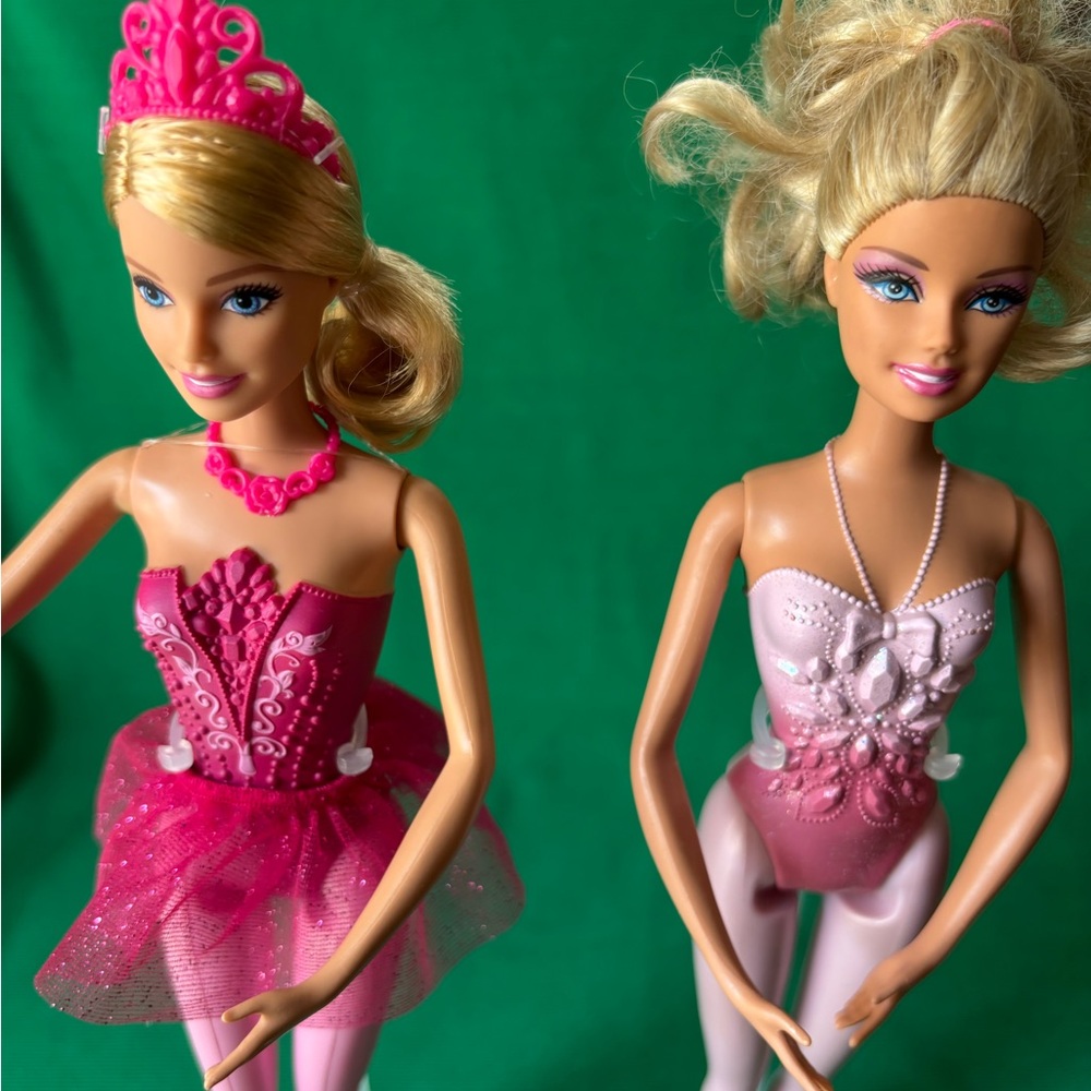 Barbie Ballerina Ballet doll lot of 2.  2010 2015
Plastic added a brush